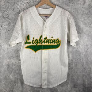 Vintage TeamWork Athletic Apparel Lightning Baseball Jersey Medium USA Made NWOT